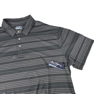 New Mens Ben Hogan Performance Golf SS Polo Shirt Size 2XL NWT Striped Caviar